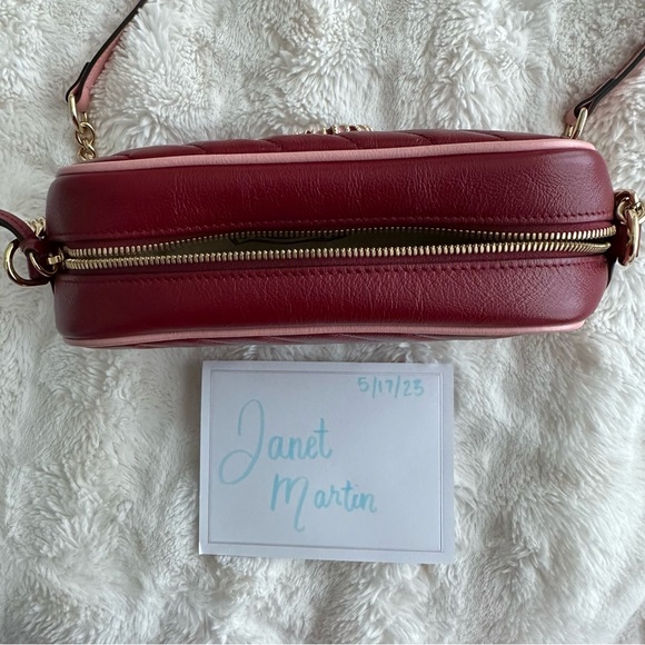 GUCCI Diagonal Small Marmont with Pink Trim - Picture 8 of 13